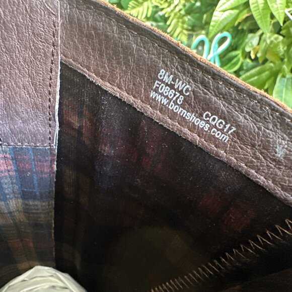 Born Women's Poly Riding Boot Size 8 M Tall Zip Block Heel Brown Leather - Picture 12 of 13